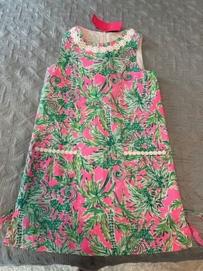 Lilly Pulitzer Prosecco Pink Dress Tag with Teal Accent